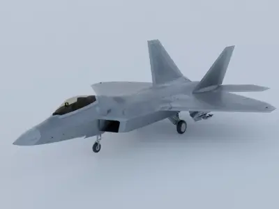 F-22 RAPTOR FIGHTER JET Low-poly 3D model