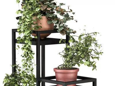 Metal Plant Set 14 3D model