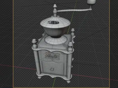 Retro Coffee Grinder 3D model