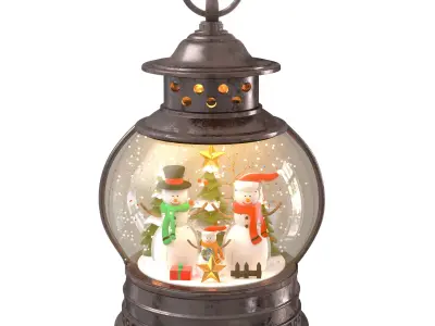 Christmas Snow Globe Lantern 3D model