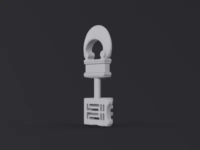Vintage Skeleton Key - Antique Fantasy Prop 3D print model
