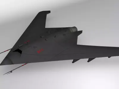 Sukhoi S-70 Low-poly 3D model