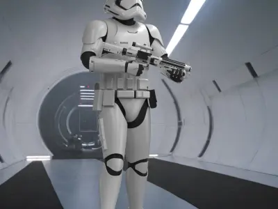  Star Wars Stormtrooper with Blaster Stand Pose 