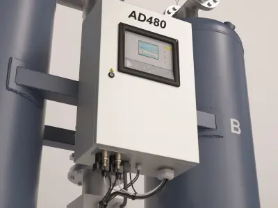 AD 480 Heated purge desiccant air dryer 3D model