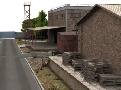 Game level Low-poly 3D model