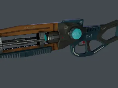 Plasma Rifle  Low-Poly Low-poly 3D model
