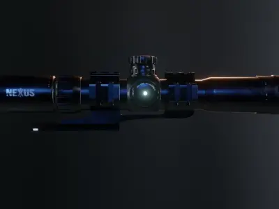 TACTICAL Sniper Scope Game Ready Low-poly 3D model