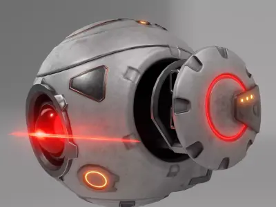 Sci-Fi Drone Low-poly 3D model shop