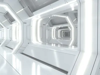  Sci-Fi Futuristic Corridor Modular  purchase