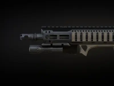 Game Ready Gun - AR15 Low-poly 3D model