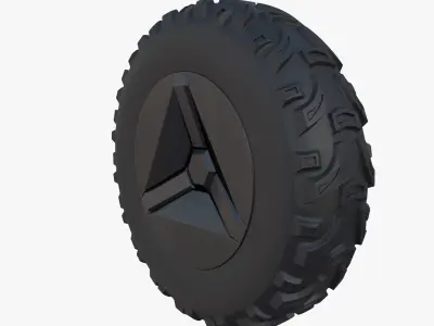 Tesla Cyberquad ATV Wheel 1 3D model