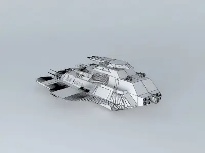 XES Valkiria Battle corvette class Free 3D model