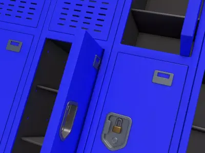chool Gym Locker 3D model