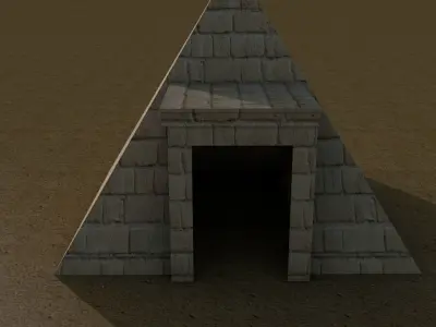 Stone House  Low-poly 3D model