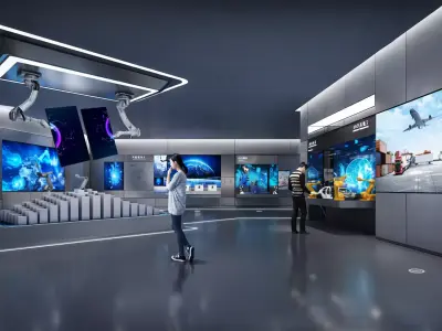 Smart Manufacturing Exhibition Scene 3D model