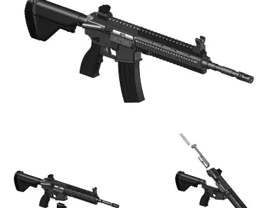 HK 416 ASSAULT RIFLE MINIATURE TOY AND DECOR 3D model