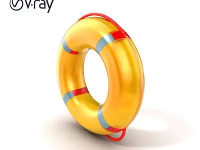 Realistic Inflatable Lifebuoy Model Pack Low-poly 3D model