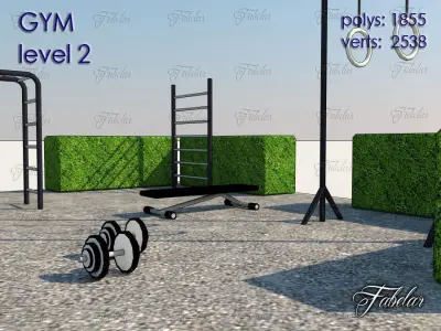 Gym Level Low-poly 3D model shop
