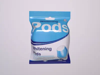 3D Stain removers and whiteners Whitening Pods - The packaging Low-poly 3D model