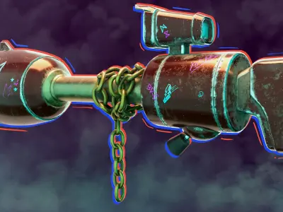 Stylized Sniper with Rockets Low-poly 3D model
