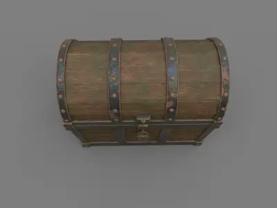 Treasure Chest Low-poly 3D model
