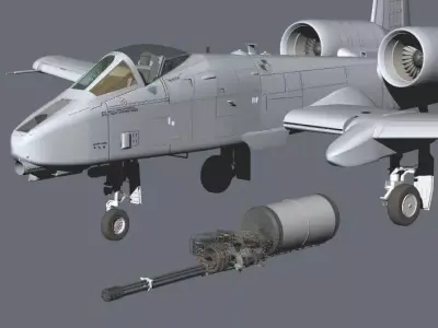 USAF Fairchild Republic A-10C Thunderbolt II Warthog 3D model