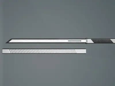 game ready low poly sword samurai Free 3D model
