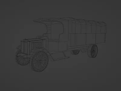 Republic Closed Truck Low-poly 3D model
