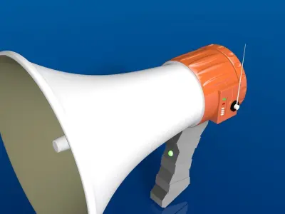 wireless Megaphone  3d Modeling  Low-poly 3D model