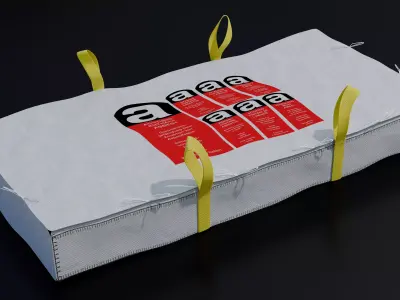 Asbest Plattenbag    Low-poly 3D model