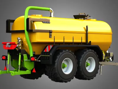 Zunhammer Liquid Manure Transport Trailer  3D model