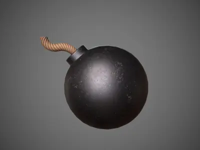 Rounded Bomb  Low-poly 3D model purchase