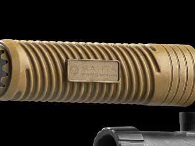Manta Suppressor Cover V2 Low-poly 3D model