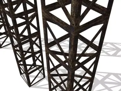 Rusty Truss Low Poly UVS 3D model