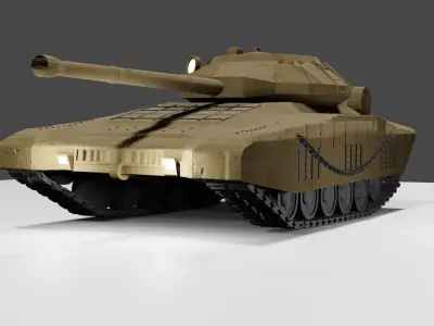 Low Poly Tank military Free 3D model