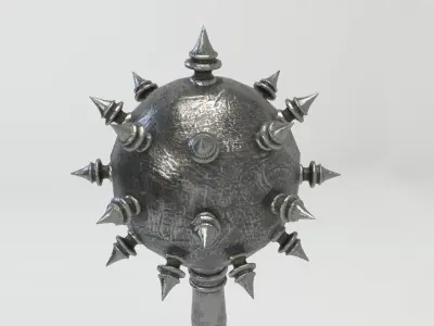 Slavic Iron Mace  Free low-poly 3D model
