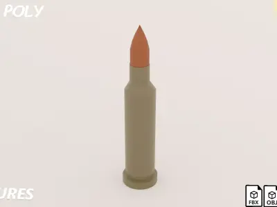 bullet AK47 Low-poly 3D model