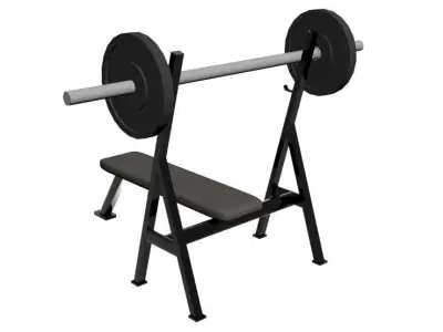 Bench Press 3d Model Low-poly 3D model