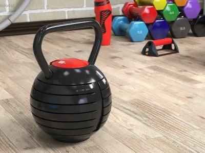 Adjustable Kettlebell 3D model
