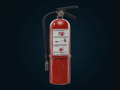 Fire extinguisher pbr Low-poly 3D model purchase