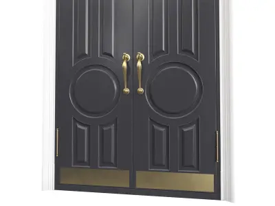 Entrance classic door 134 3D model