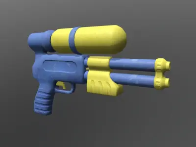 Modular Water Pistol Low-poly 3D model