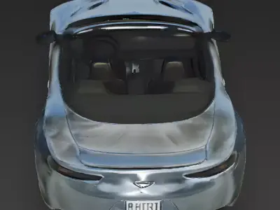 Realistic Futuristic EV Sport Silver Car 3d model Low-poly 3D model