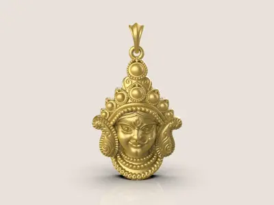 Durga Mata Pendant File 3D print model