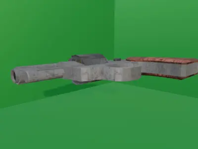 SNUBNOSED REVOLVER - LOW POLY - PS1 RETRO STYLE Low-poly 3D model