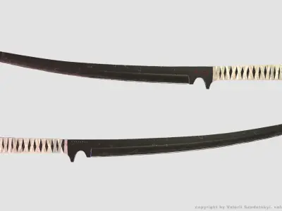 Wakidzasi knife Low-poly 3D model