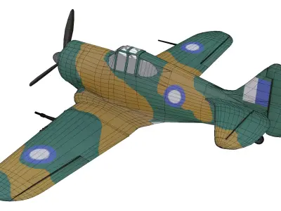 Commonwealth CA-12 Boomerang Low-poly 3D model