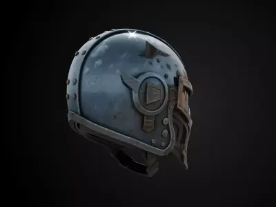 Stylized Interstellar Bounty Hunter Helmet - Cosmic Outlaw 3D print model