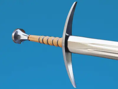 Bastard Sword Low-poly 3D model order