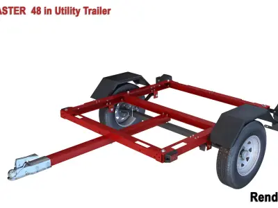 HAUL-MASTER  48 in Utility Trailer 3D model